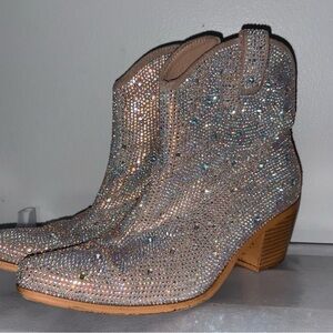 Rhinestone Ankle Booties
